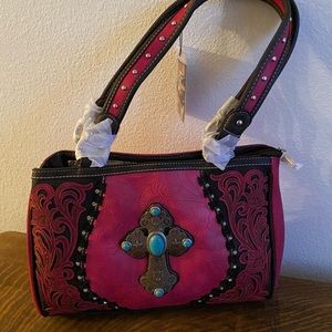 Beautiful Montana West purse with cross and bling